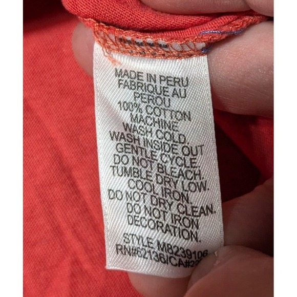 GUESS INTERNATIONAL REBELS Men Large Red Cotton Graphic Print T-Shirt - Picture 7 of 15